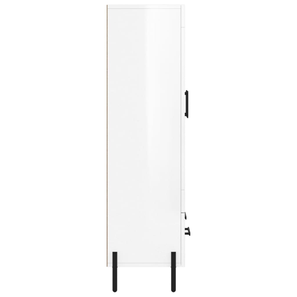 vidaXL Skříň highboard lesklá bílá 69,5 x 31 x 115 cm kompozitní dřevo