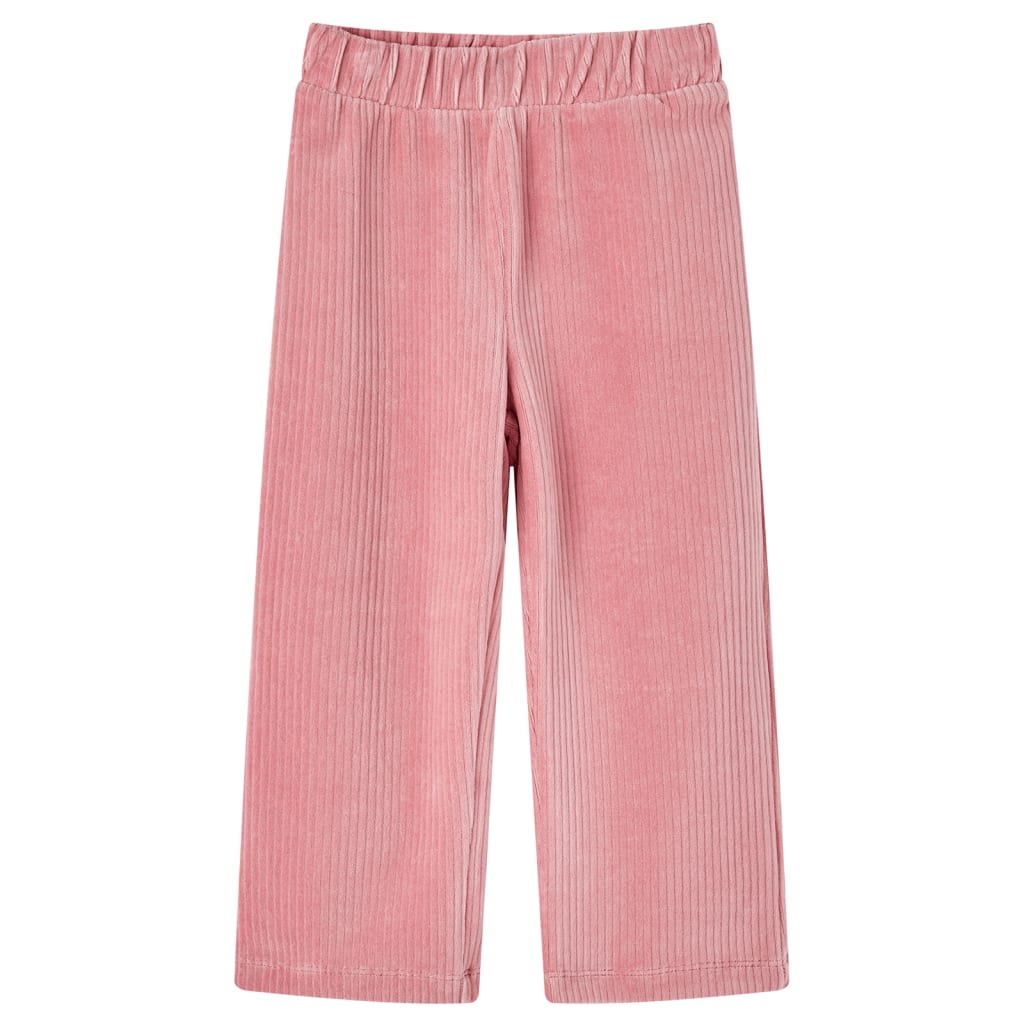 Dětské manšestrové kalhoty světle růžové 116