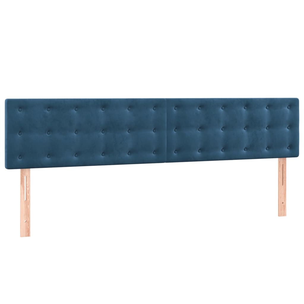 vidaXL Box spring postel s matrací tmavě modrá 160x200 cm samet