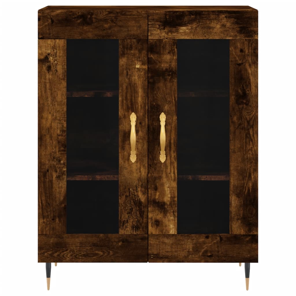 vidaXL Skříň highboard kouřový dub 69,5 x 34 x 180 cm kompozitní dřevo