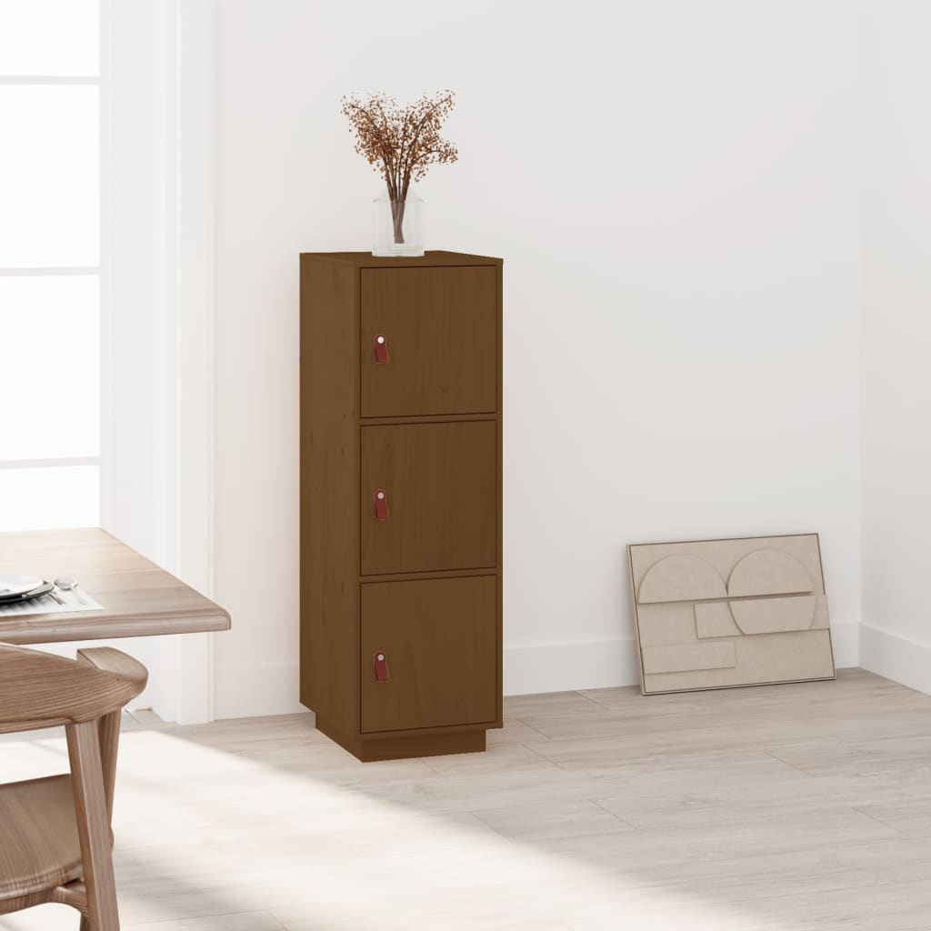 vidaXL Skříň highboard medově hnědá 34x40x108,5 cm masivní borovice