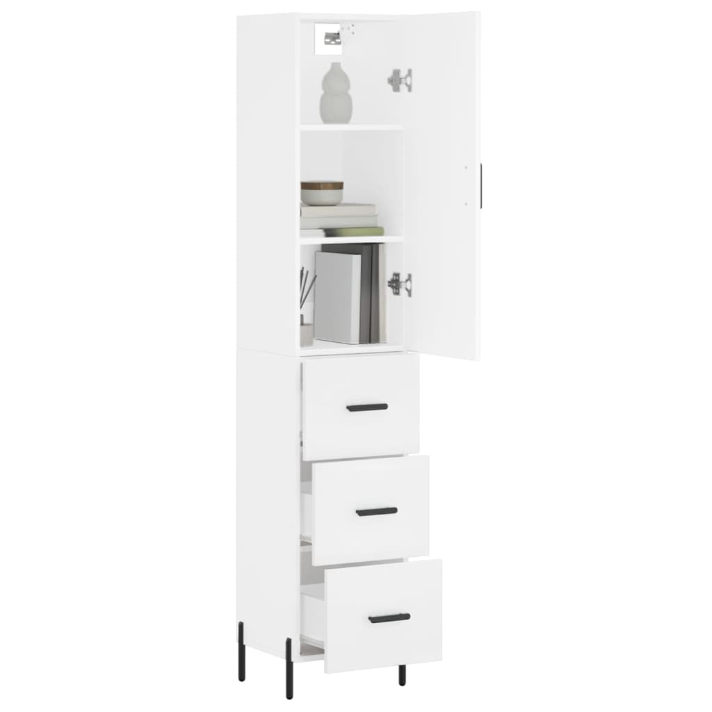 vidaXL Skříň highboard bílá 34,5 x 34 x 180 cm kompozitní dřevo