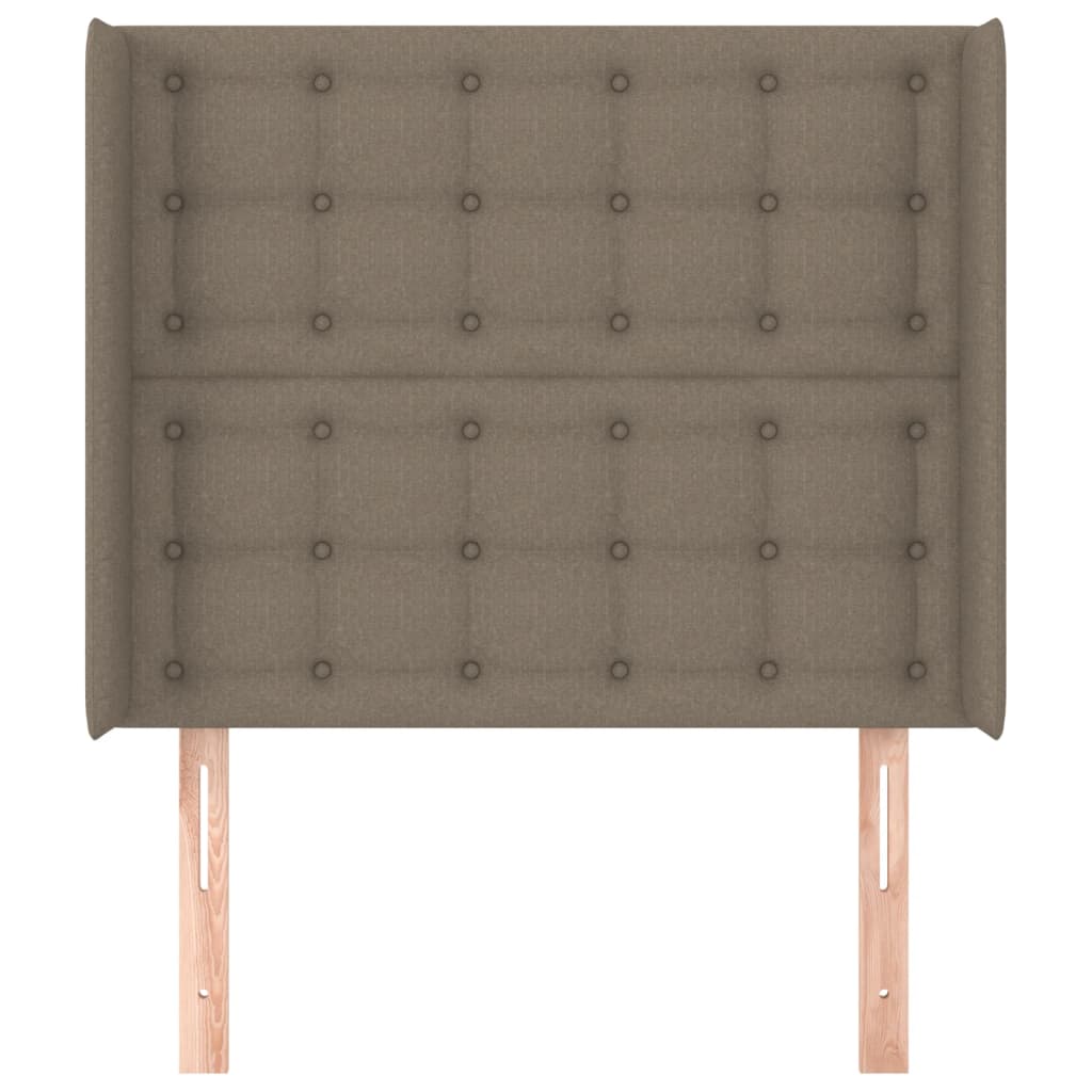 vidaXL Čelo postele typu ušák taupe 103x16x118/128 cm textil