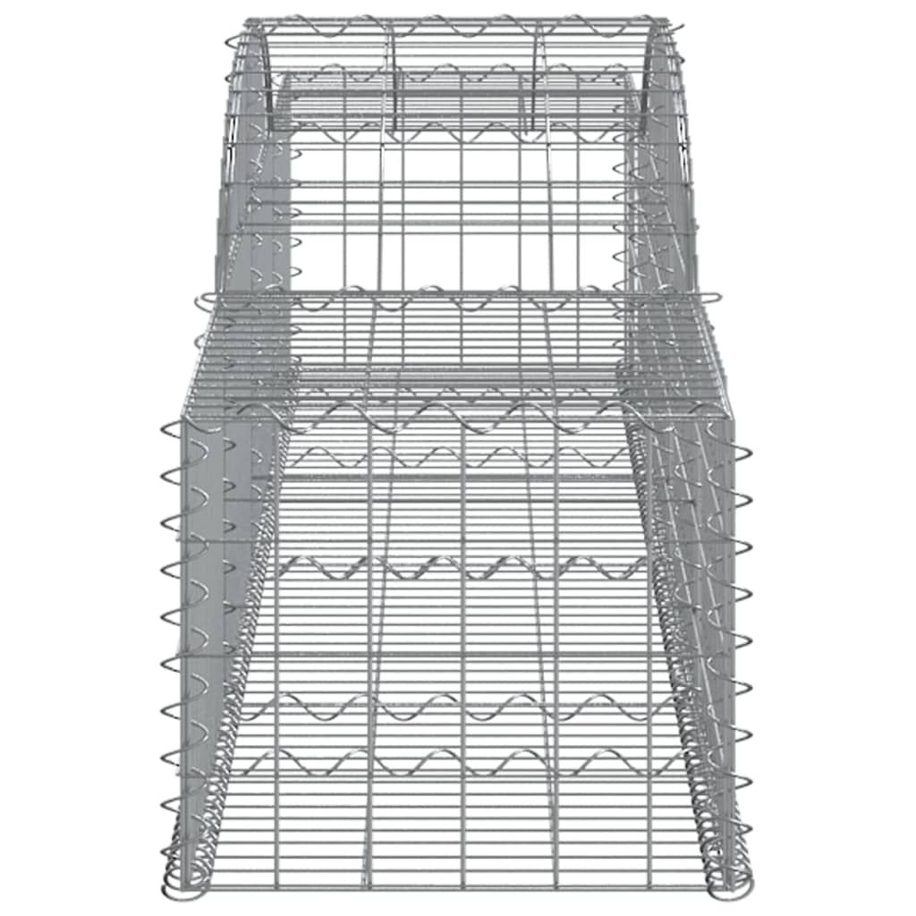 vidaXL Klenuté gabionové koše 13 ks 300x50x40/60 cm pozinkované železo