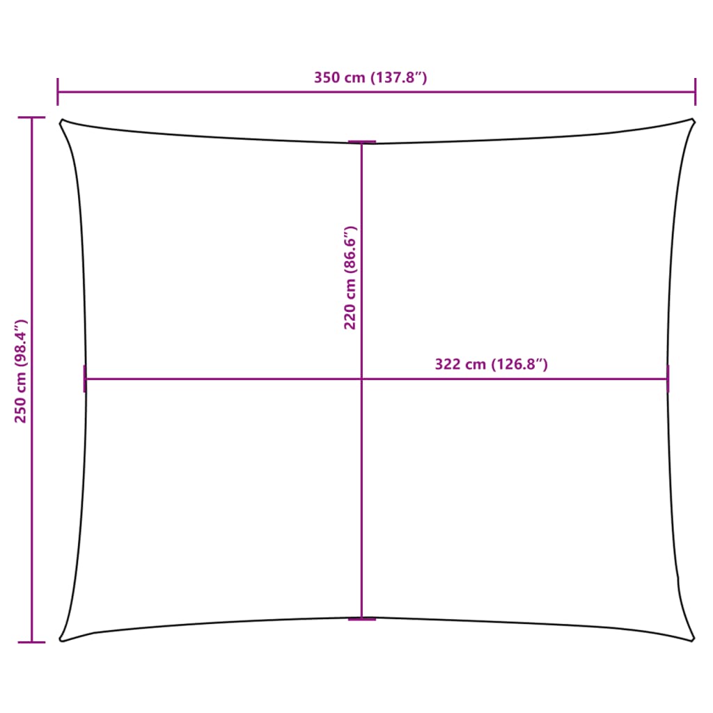 vidaXL Stínící plachta oxfordská látka obdélníková 2,5x3,5 m krémová