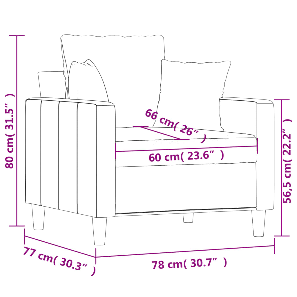 vidaXL Křeslo žluté 60 cm samet