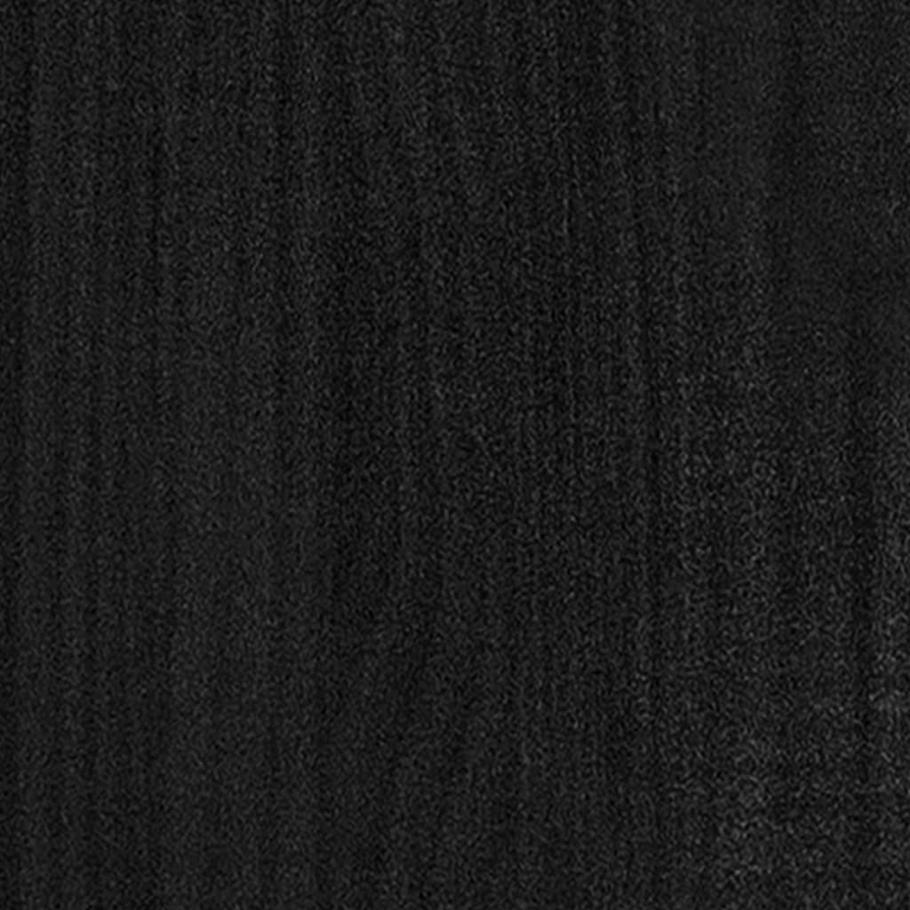 vidaXL Rám postele černý masivní borovice 140 x 190 cm