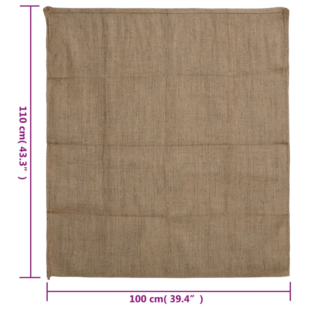 vidaXL Jutové pytle 5 ks 100 x 110 cm 100% juta 340 g/m²