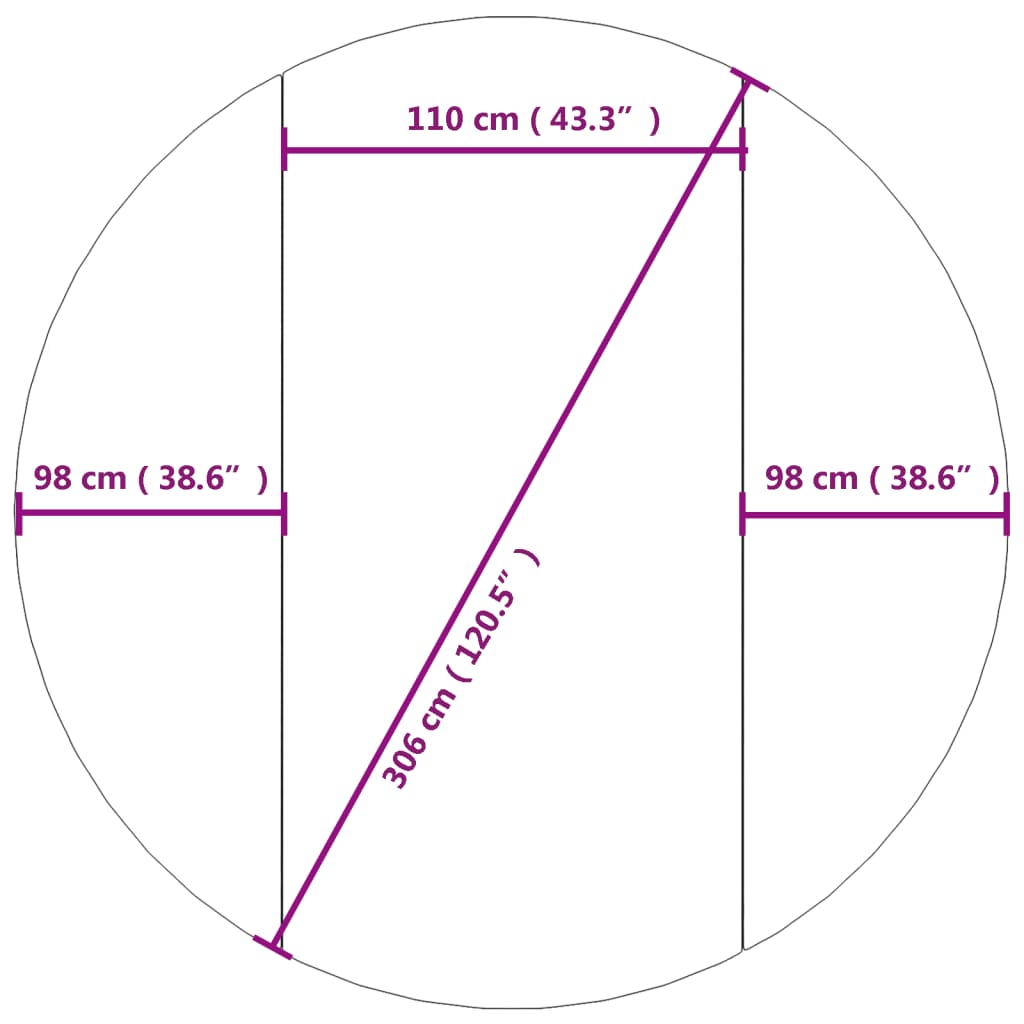 vidaXL Podložka pod bazén světle šedá Ø306 cm polyesterová geotextilie