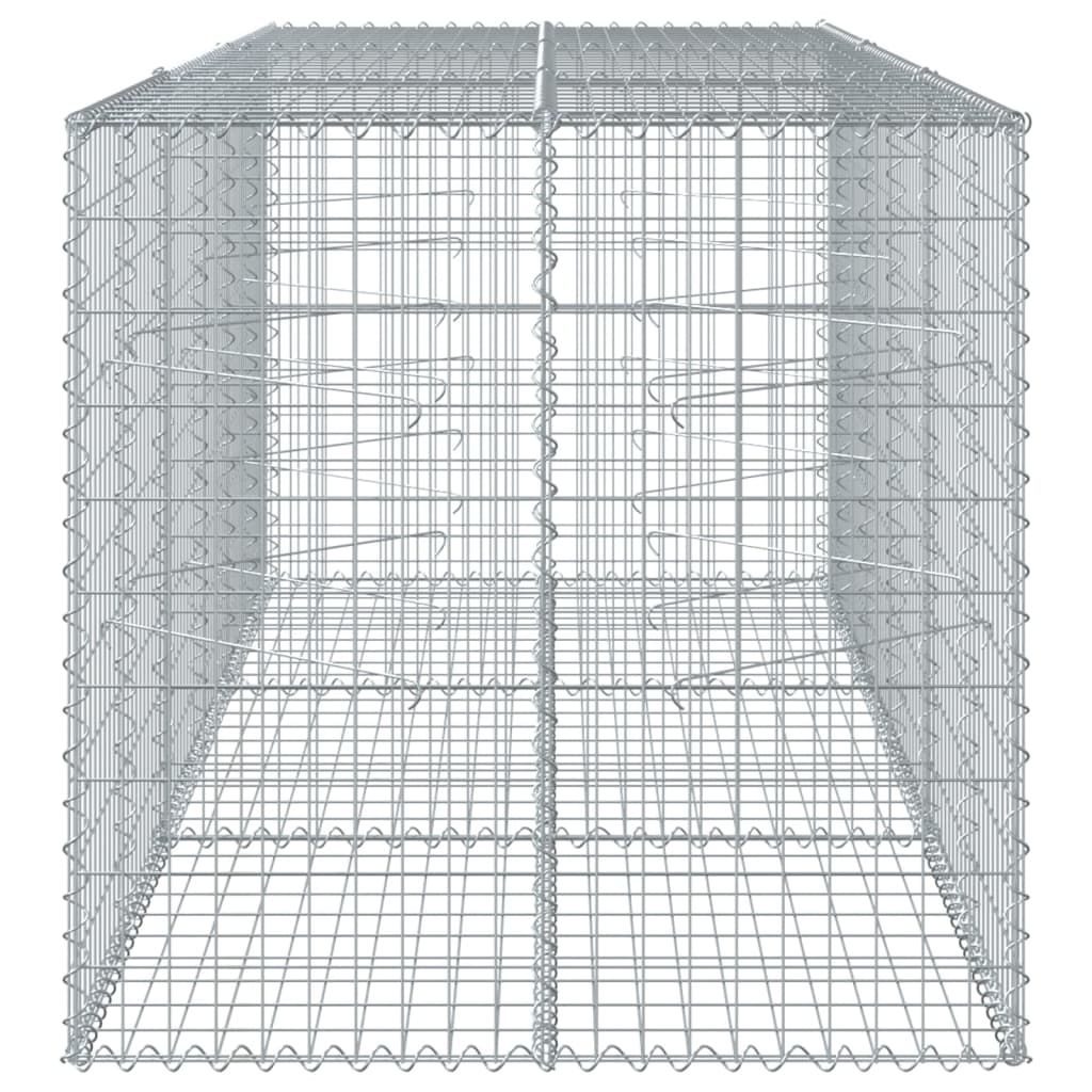 vidaXL Gabionový koš s víkem 300 x 100 x 100 cm pozinkované železo