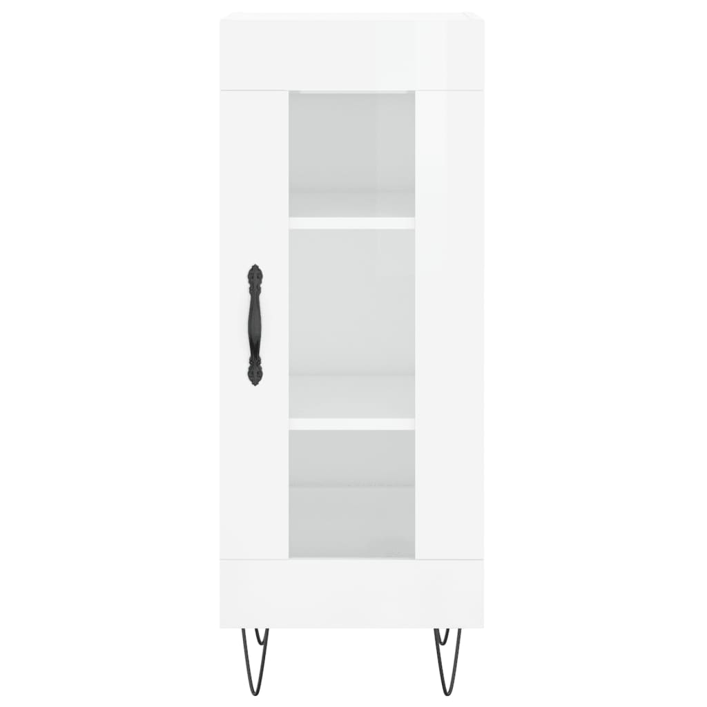 vidaXL Skříň highboard bílá s vysokým leskem 34,5x34x180 cm kompozit