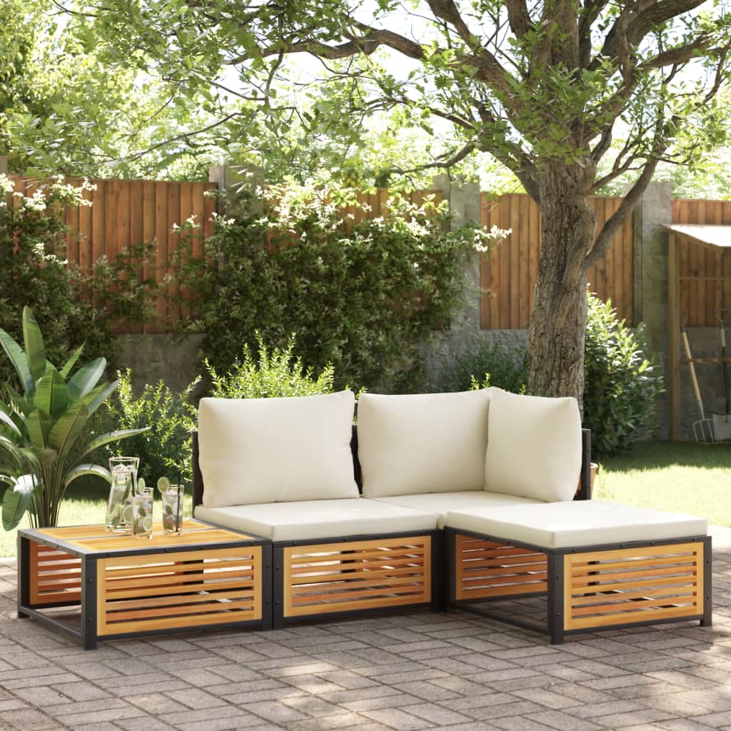 vidaXL Zahradní stolička s poduškou 68 x 68 x 30 cm masivní akácie