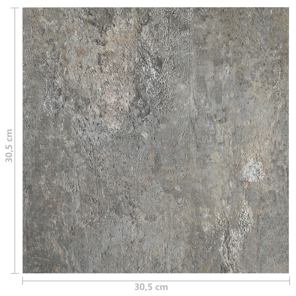 vidaXL Samolepicí podlahová krytina 55 ks PVC 5,11 m² šedá