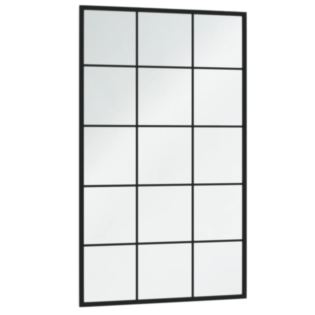 vidaXL Nástěnná zrcadla 2 ks černá 100 x 60 cm kov