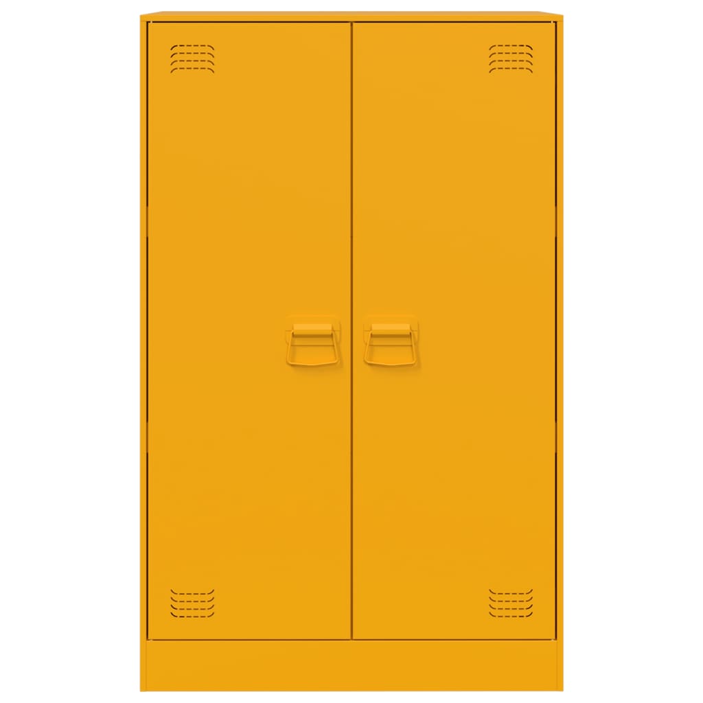vidaXL Příborník hořčicově žlutý 67 x 39 x 107 cm ocel