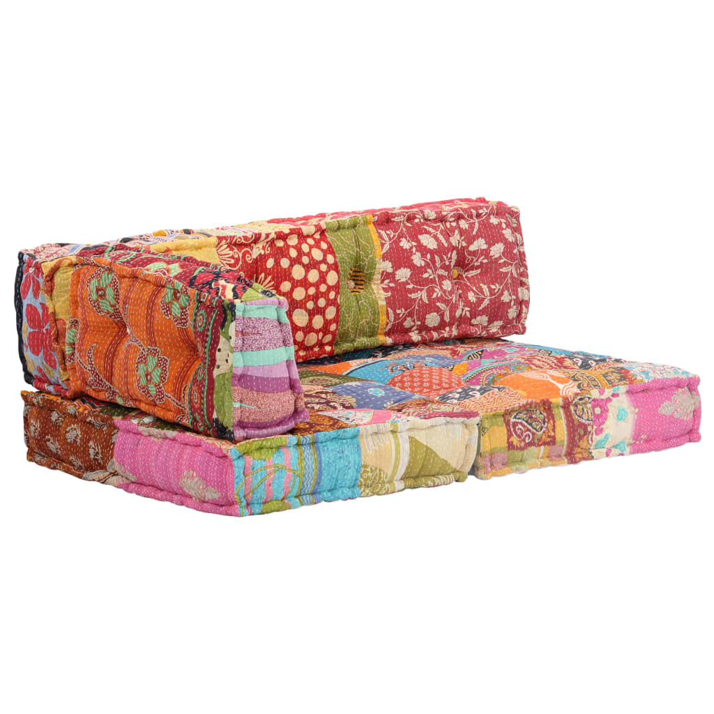 vidaXL Pouf patchwork textil