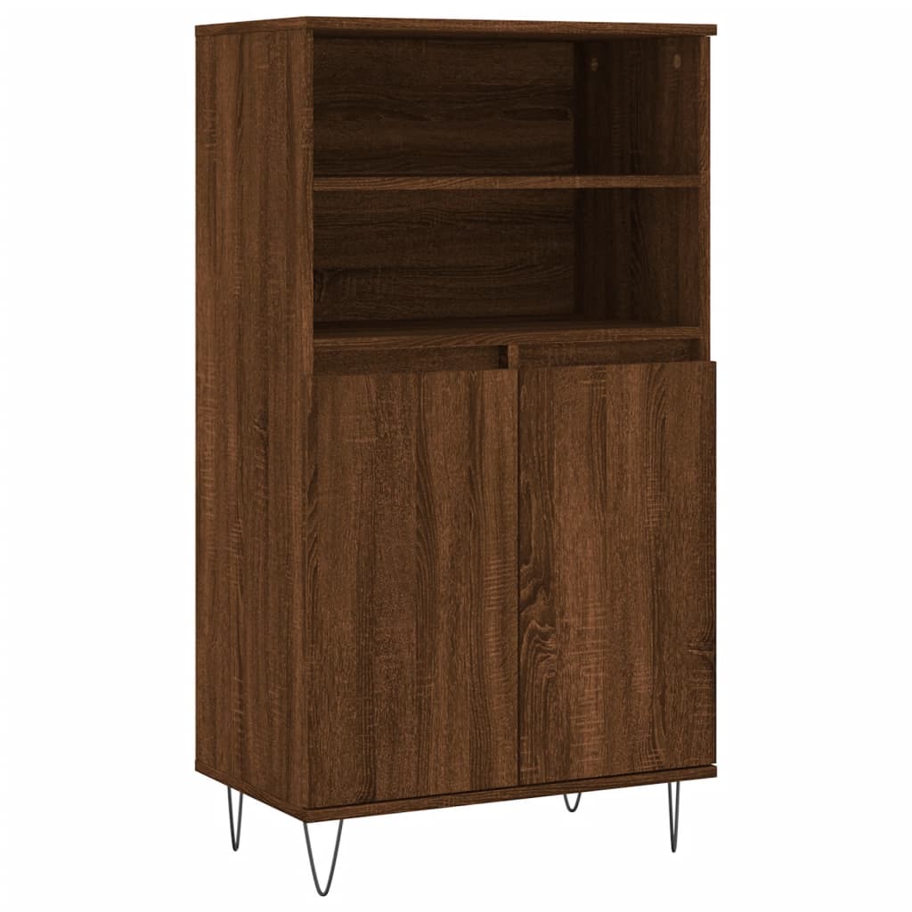 vidaXL Skříň highboard hnědý dub 60 x 36 x 110 cm kompozitní dřevo