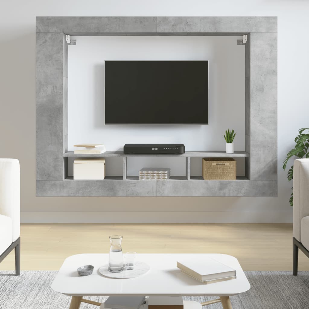 vidaXL TV skříňka betonově šedá 152 x 22 x 113 cm kompozitní dřevo