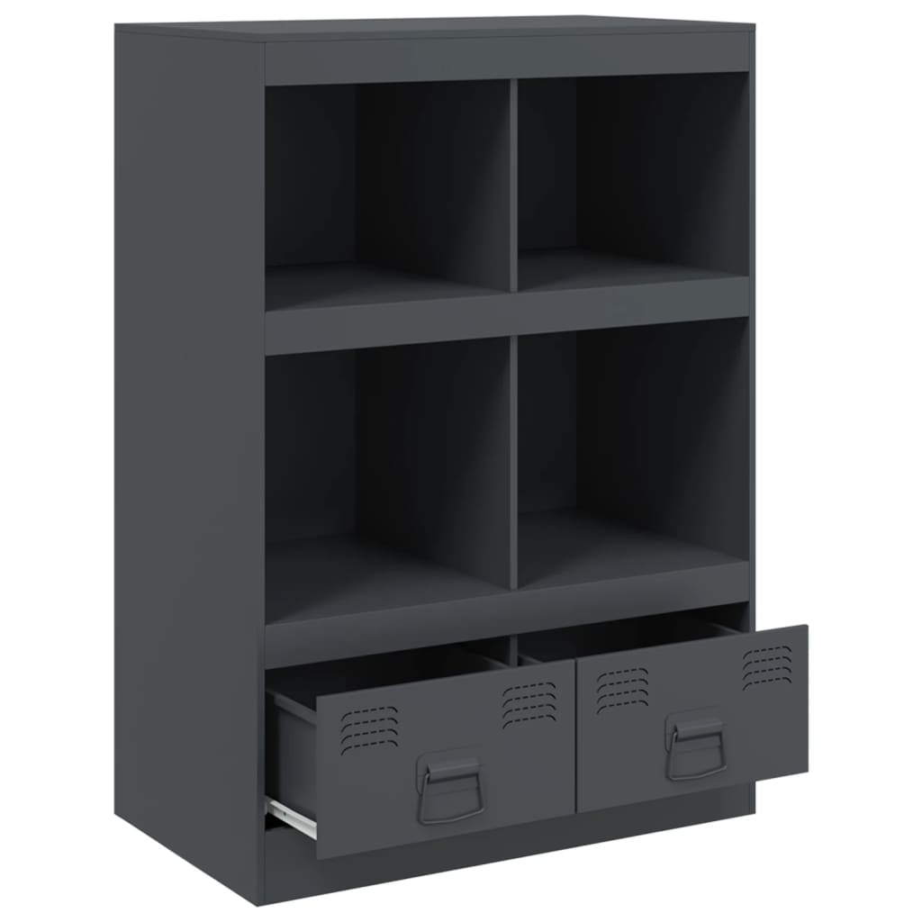 vidaXL Highboard antracitový 67 x 39 x 95 cm ocel