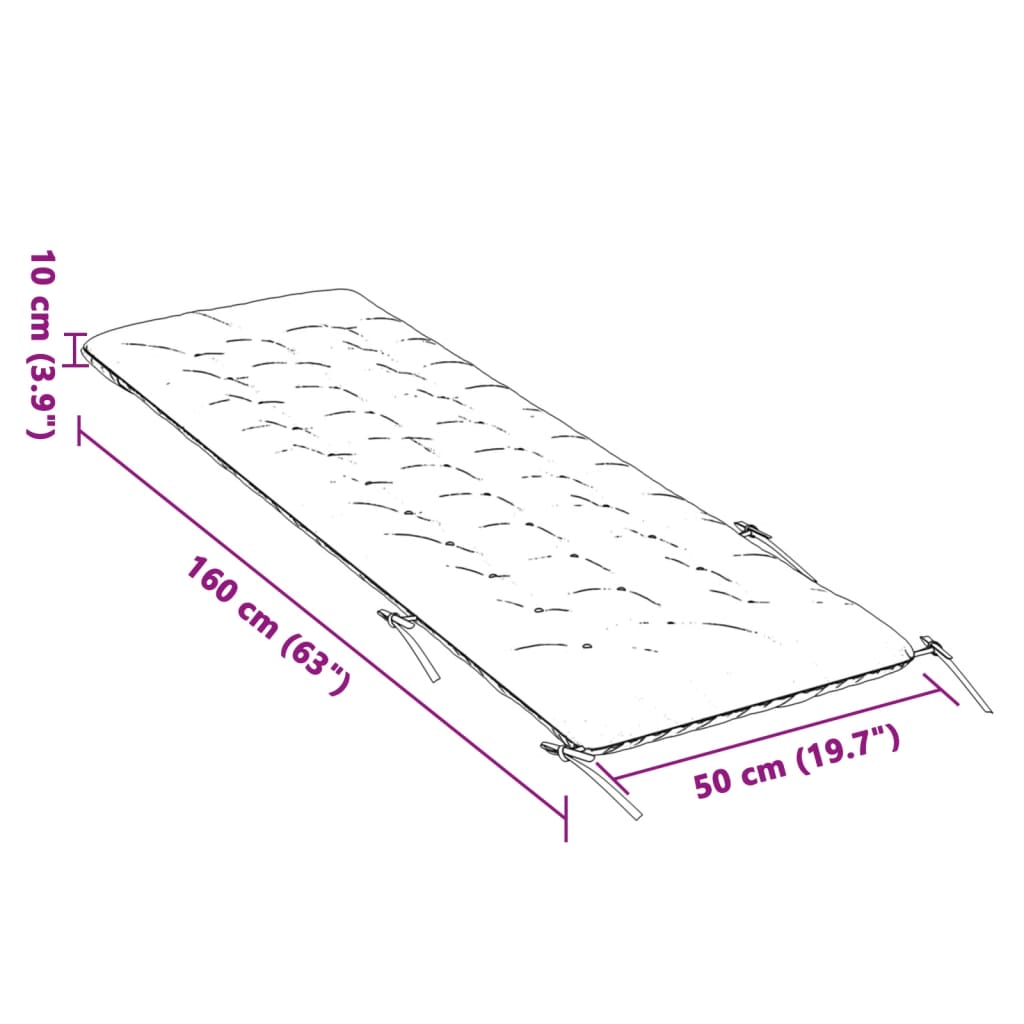 vidaXL Poduška na lehátko krémová 160 x 50 x 10 cm umělá semišová kůže