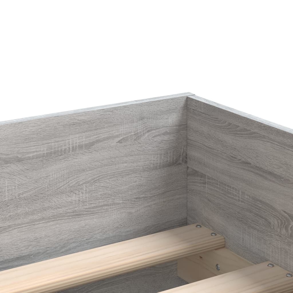 vidaXL Rám postele se zásuvkami šedý sonoma 75 x 190 cm Small Single