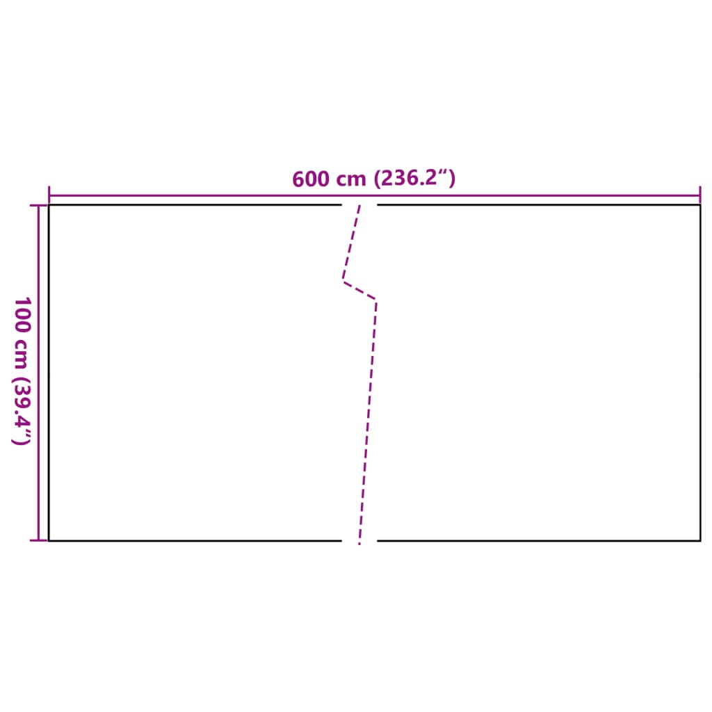 vidaXL Balkonová zástěna hnědá a černá 600 x 100 cm polyratan