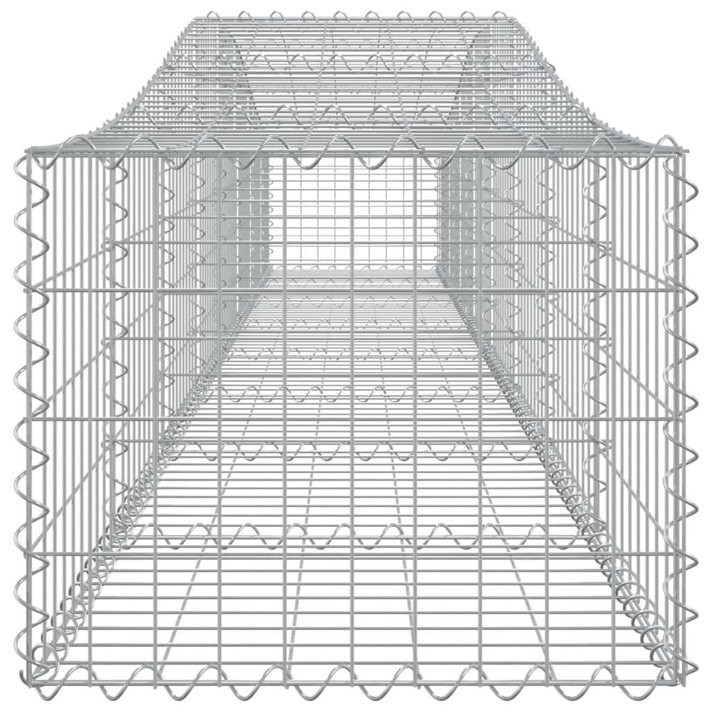 vidaXL Klenuté gabionové koše 2 ks 400x50x40/60 cm pozinkované železo