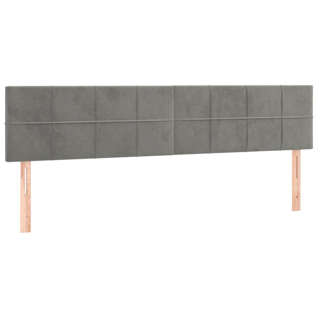 vidaXL Box spring postel s matrací světle šedá 200x200 cm samet