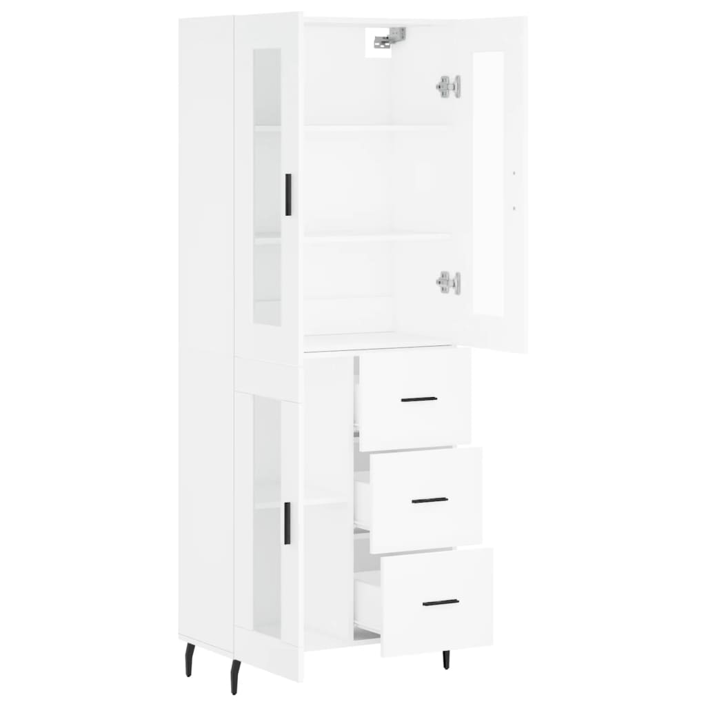 vidaXL Skříň highboard bílá 69,5 x 34 x 180 cm kompozitní dřevo