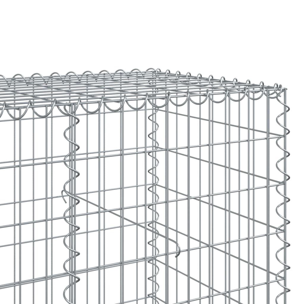 vidaXL Gabionový koš s víkem 550 x 100 x 100 cm pozinkované železo