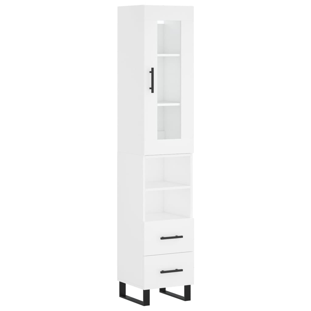 vidaXL Skříň highboard bílá 34,5 x 34 x 180 cm kompozitní dřevo