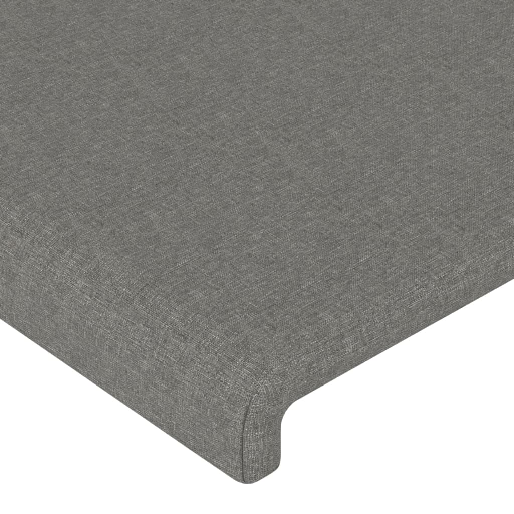 vidaXL Čelo postele 4 ks tmavě šed 90x5x78/88 cm textil