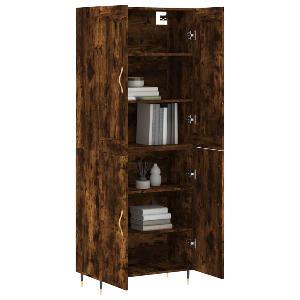 vidaXL Skříň highboard kouřový dub 69,5 x 34 x 180 cm kompozitní dřevo