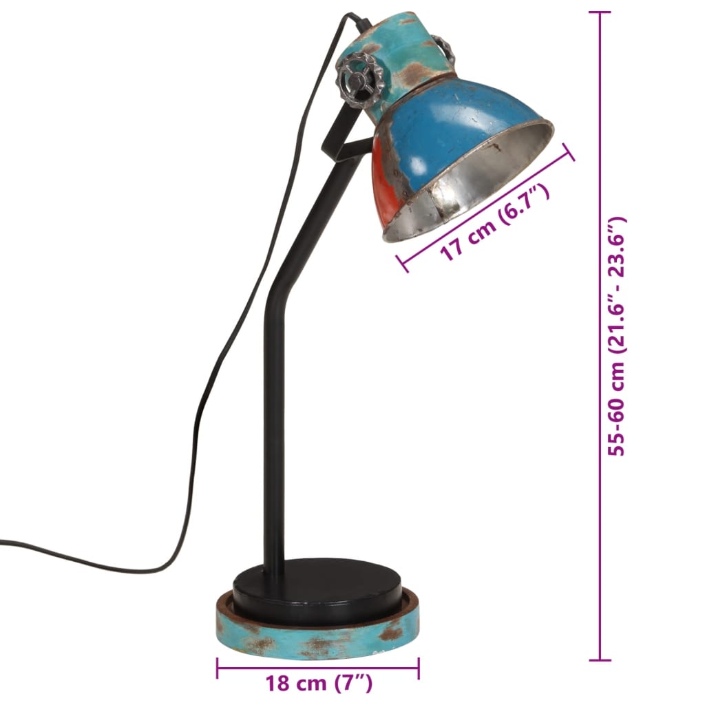 vidaXL Stolní lampa 25 W vícebarevná 18 x 18 x 60 cm E27