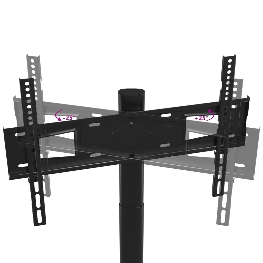 vidaXL Rohový TV stojan 1patrový pro 32–65 palců černý