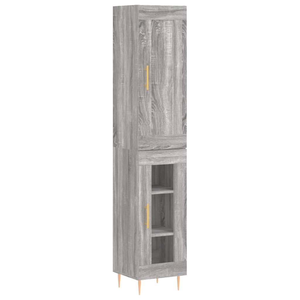 vidaXL Skříň highboard šedá sonoma 34,5 x 34 x 180 cm kompozitní dřevo