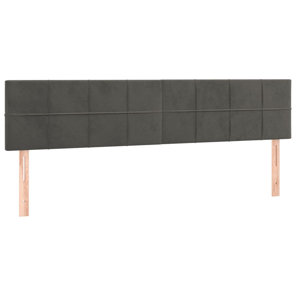 vidaXL Box spring postel s matrací tmavě šedý 120x190 cm samet