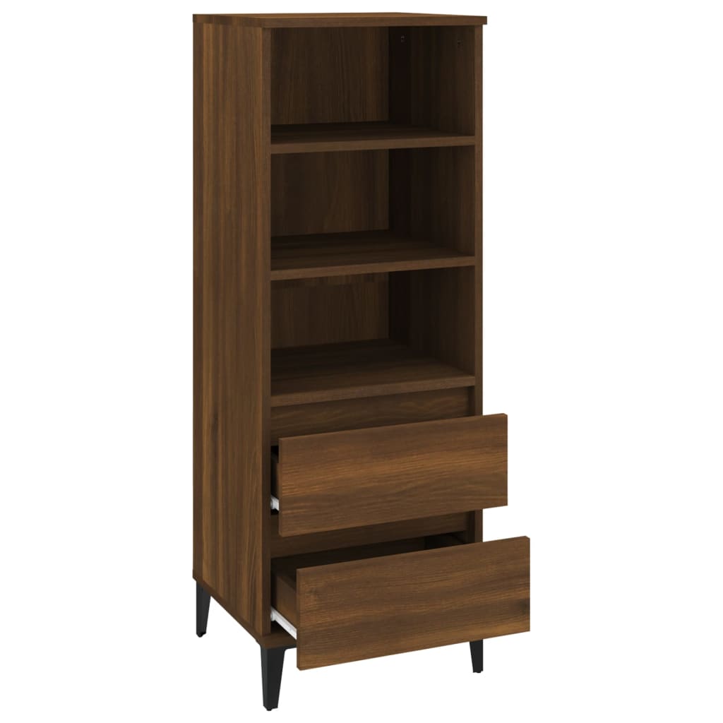 vidaXL Skříň highboard hnědý dub 40 x 36 x 110 cm kompozitní dřevo