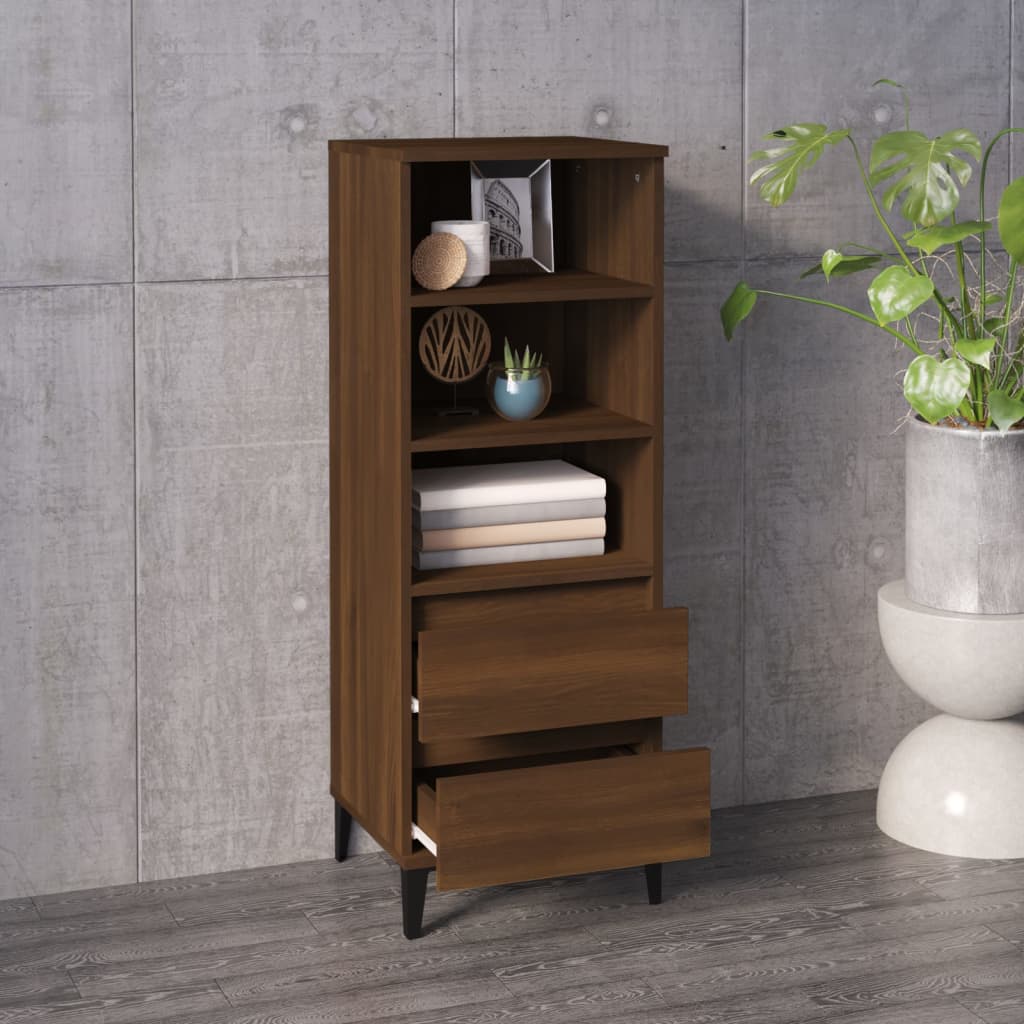 vidaXL Skříň highboard hnědý dub 40 x 36 x 110 cm kompozitní dřevo