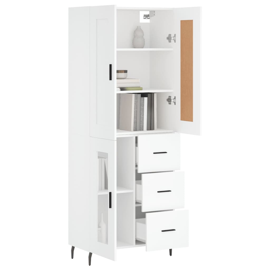 vidaXL Skříň highboard bílá 69,5 x 34 x 180 cm kompozitní dřevo