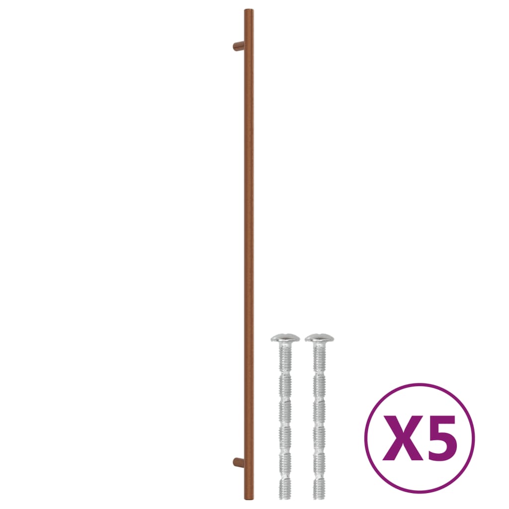 vidaXL Nábytkové úchytky 5 ks bronzové 480 mm nerezová ocel