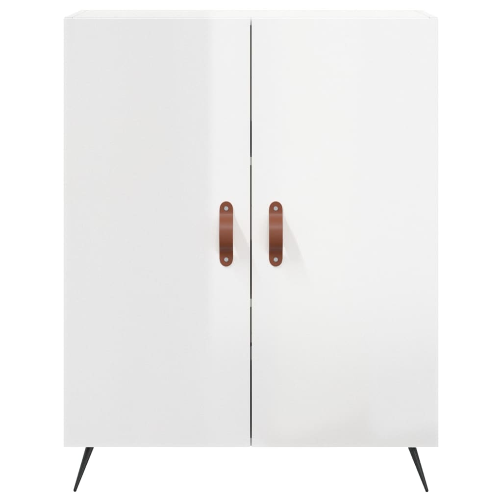 vidaXL Skříň highboard lesklá bílá 69,5 x 34 x 180 cm kompozitní dřevo