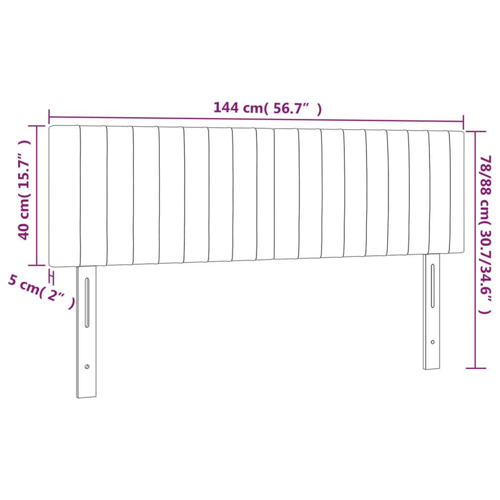 vidaXL Čela postele 2 ks tmavě šedá 72 x 5 x 78/88 cm samet