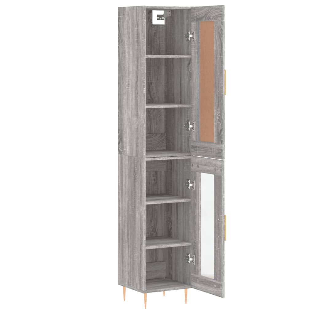 vidaXL Skříň highboard šedá sonoma 34,5 x 34 x 180 cm kompozitní dřevo