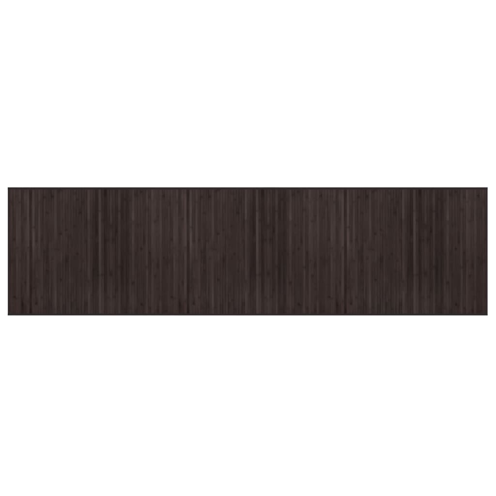 vidaXL Koberec obdélníkový tmavě hnědý 80 x 300 cm bambus