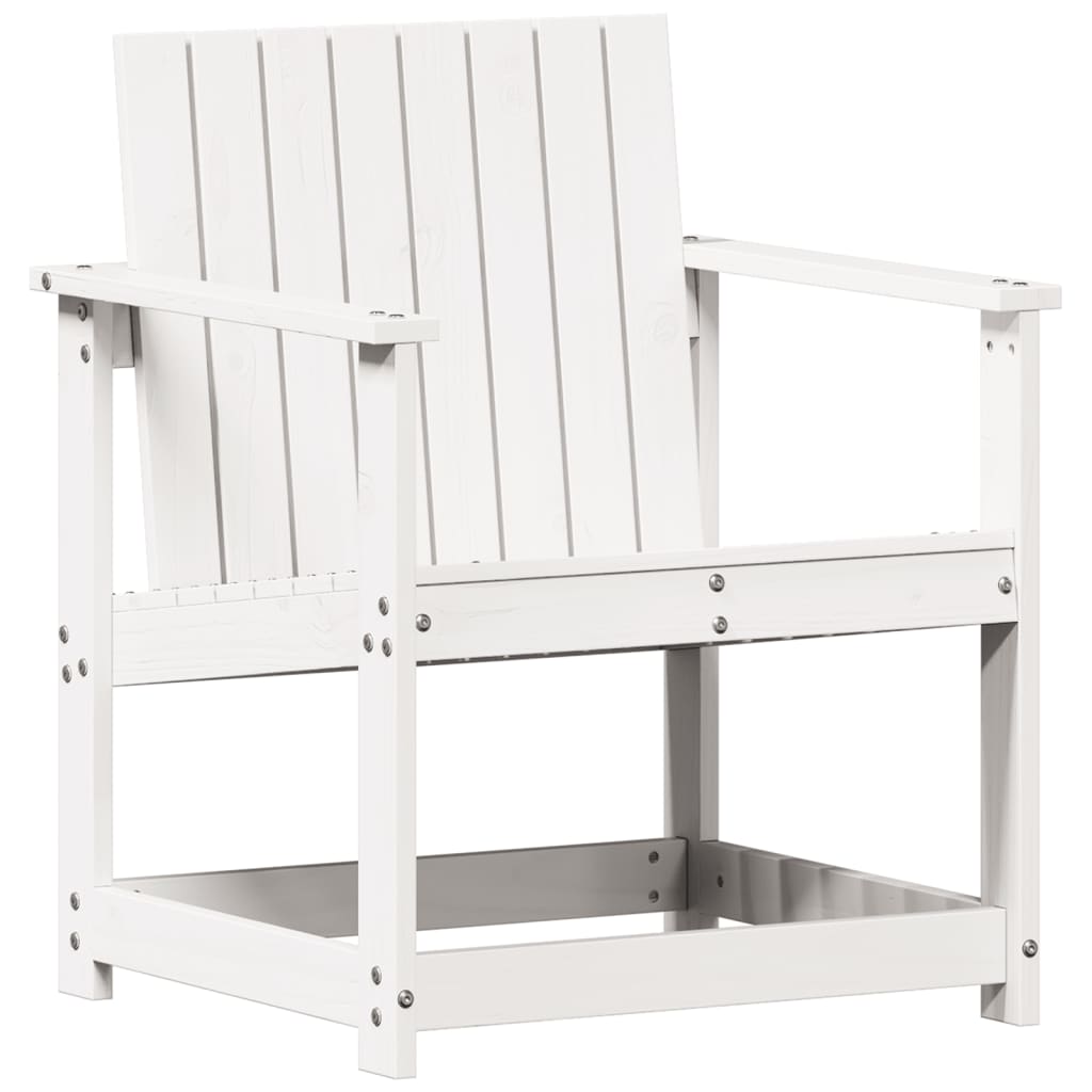 vidaXL Zahradní židle bílá 62 x 56 x 77 cm masivní borové dřevo