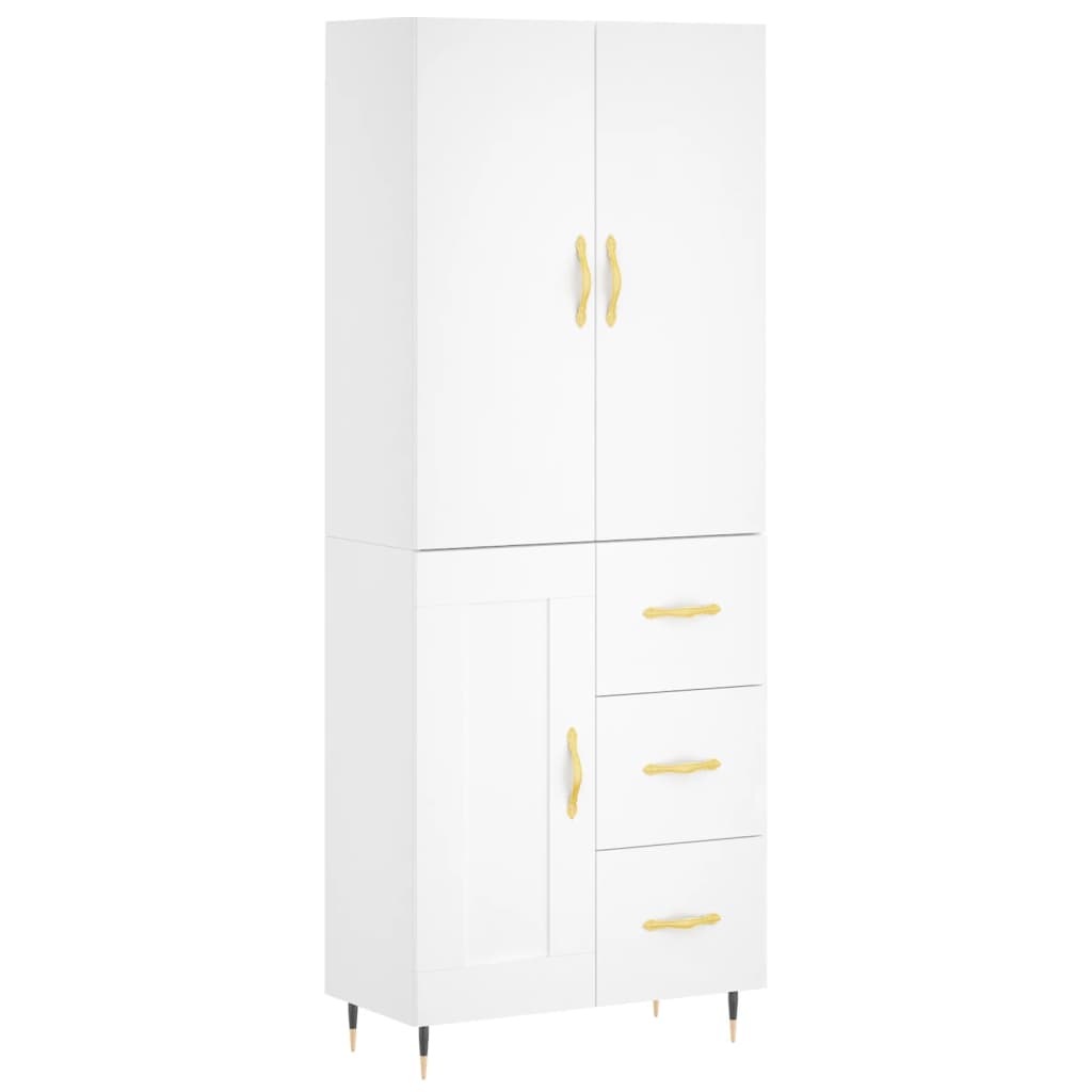 vidaXL Skříň highboard bílá 69,5 x 34 x 180 cm kompozitní dřevo