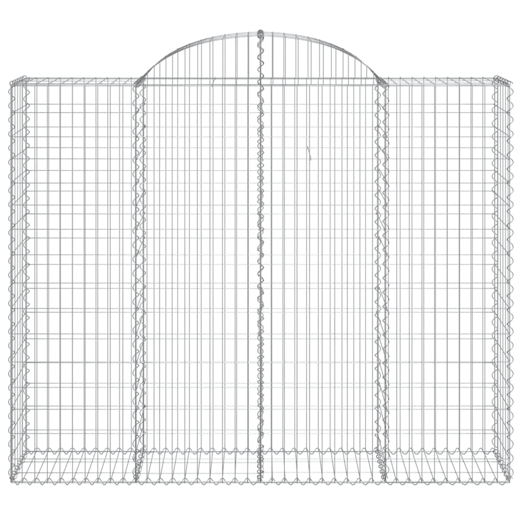 vidaXL Klenuté gabionové koše 14ks 200x50x160/180cm pozinkované železo