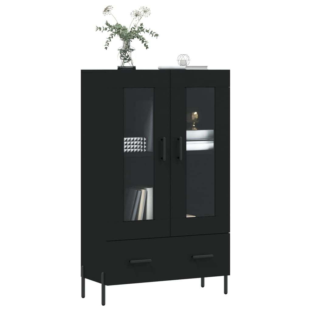 vidaXL Skříň highboard černá 69,5 x 31 x 115 cm kompozitní dřevo