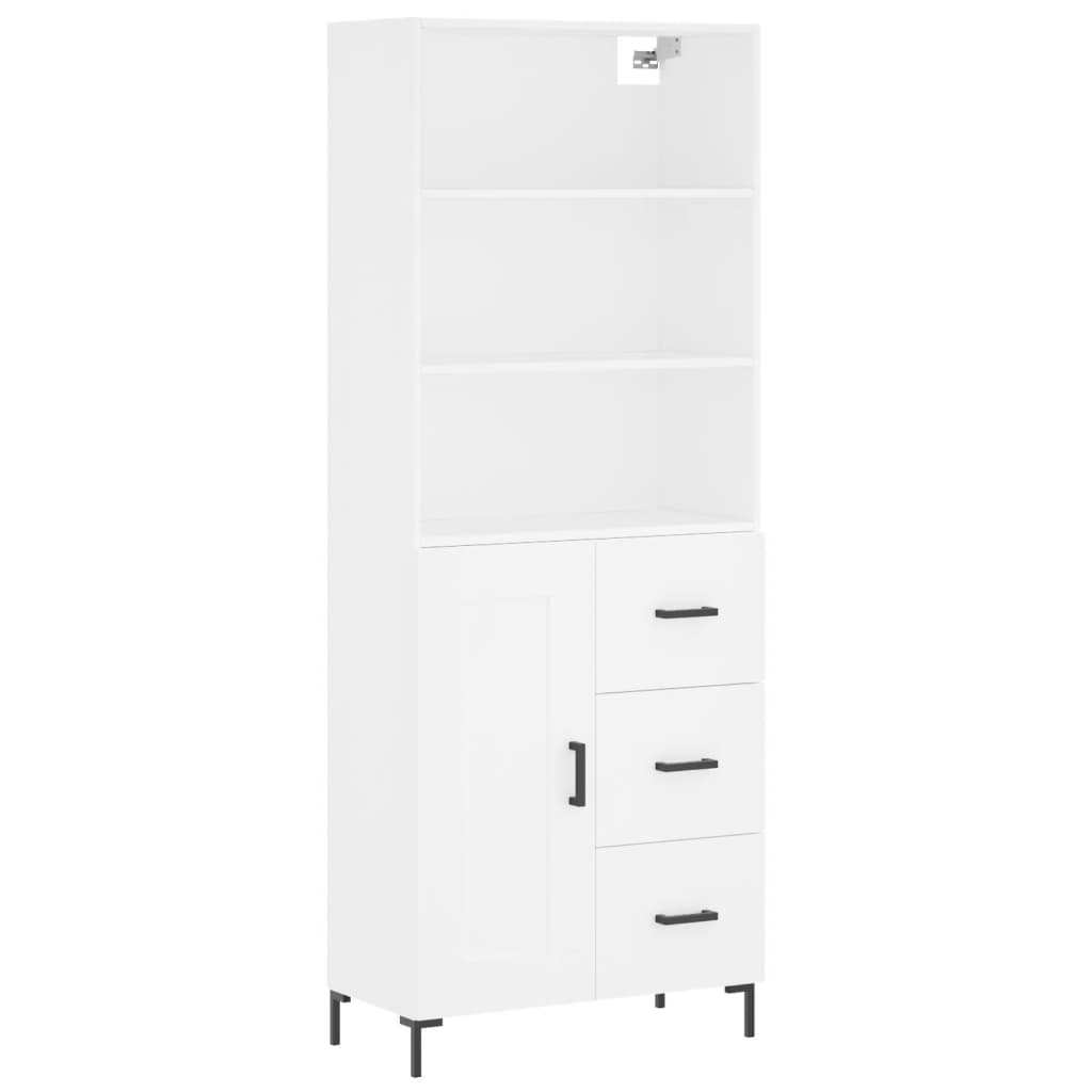 vidaXL Skříň highboard bílá 69,5 x 34 x 180 cm kompozitní dřevo